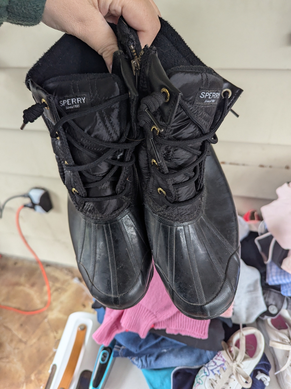 Sperry Women's Black Duck Boots